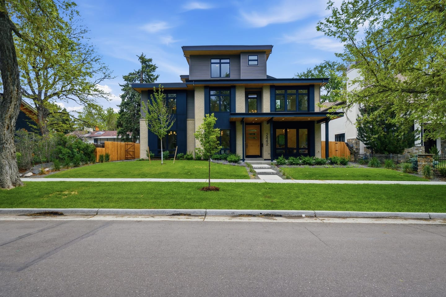 Front elevation and lawn at 2442 S Saint Paul Street, Denver