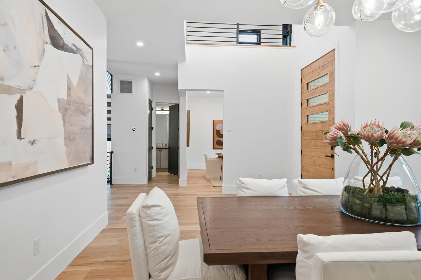 Dining room with dark tile feature wall at 2442 Saint Paul