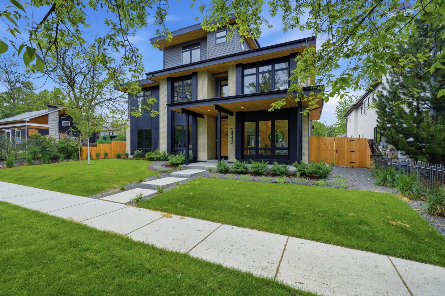 Contemporary front elevation at 2442 S Saint Paul Street