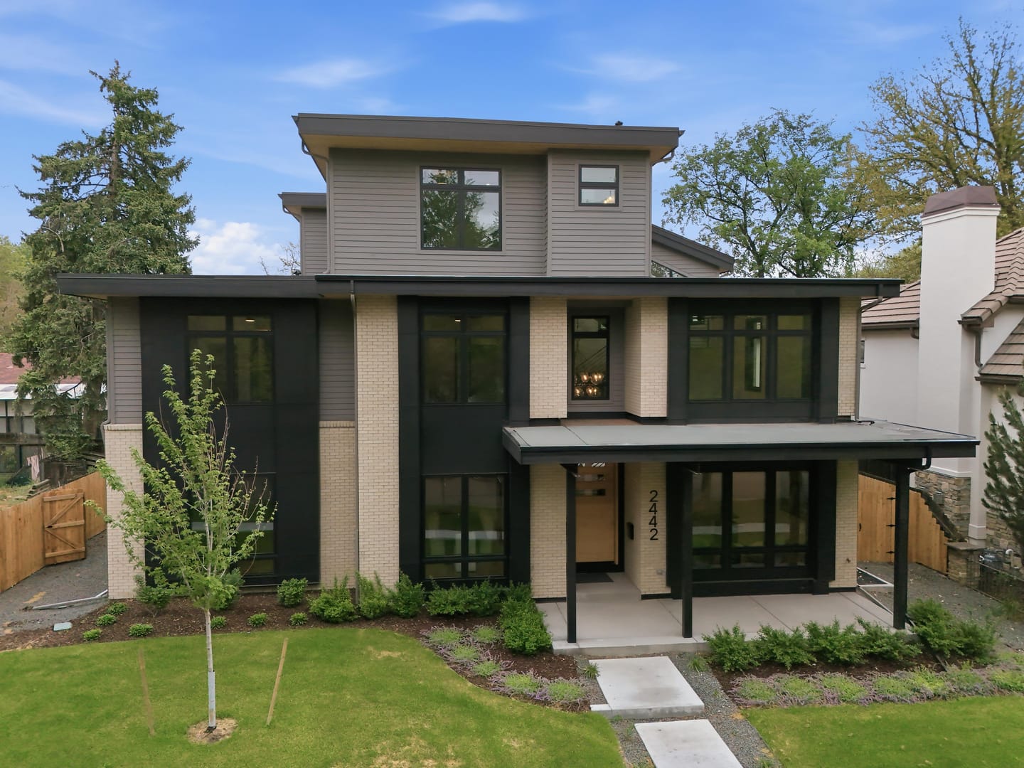 Contemporary front elevation at 2442 S Saint Paul Street