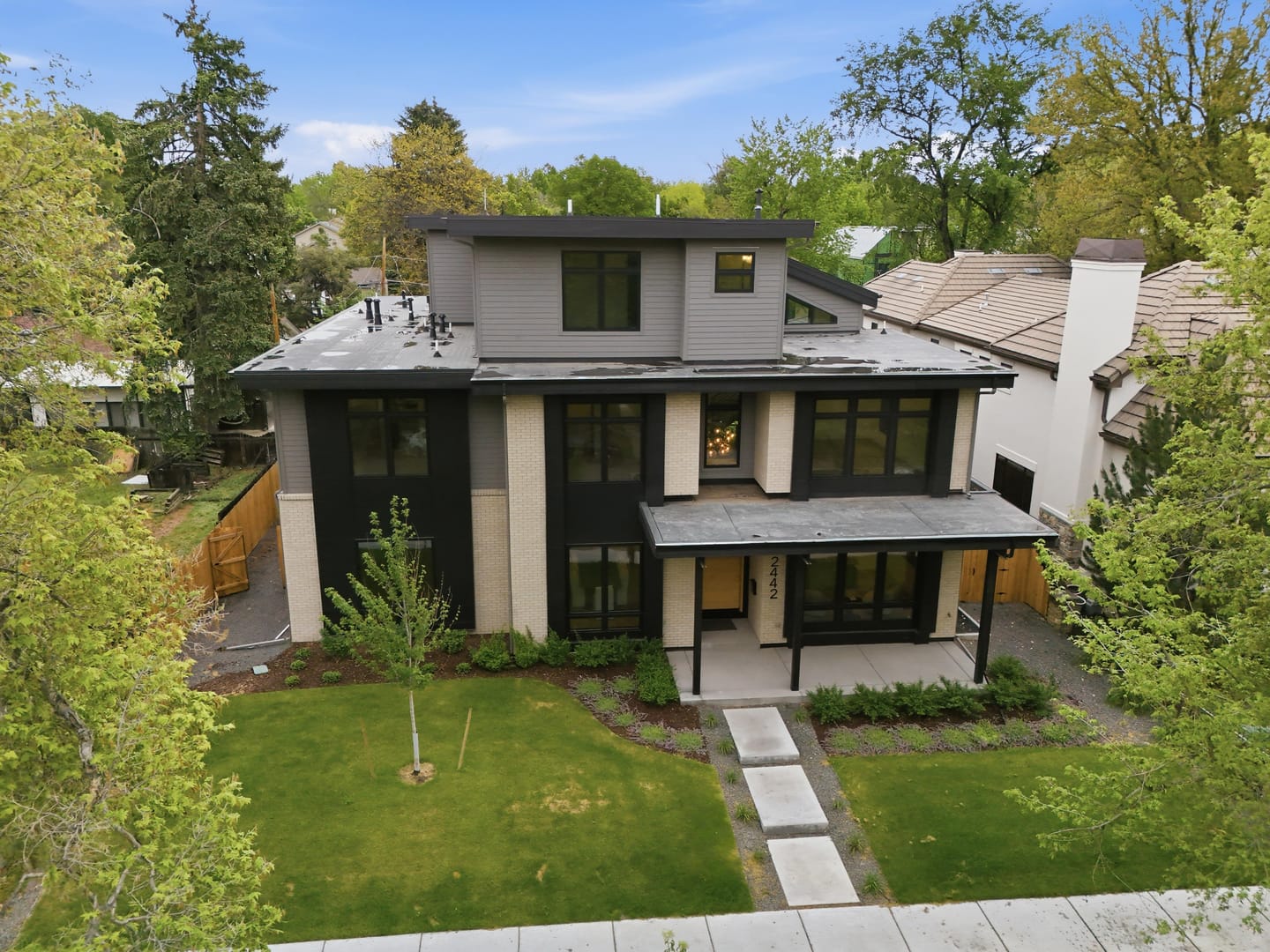 Contemporary front elevation at 2442 S Saint Paul Street
